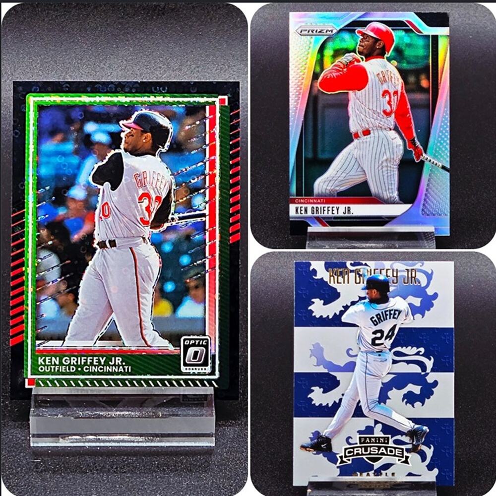Ken Griffey Jr Black Pandora Silver Prizm Mariners and Reds Star Hall of Famer